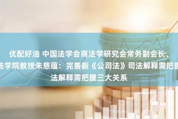优配好油 中国法学会商法学研究会常务副会长、清华大学法学院教授朱慈蕴：完善新《公司法》司法解释需把握三大关系